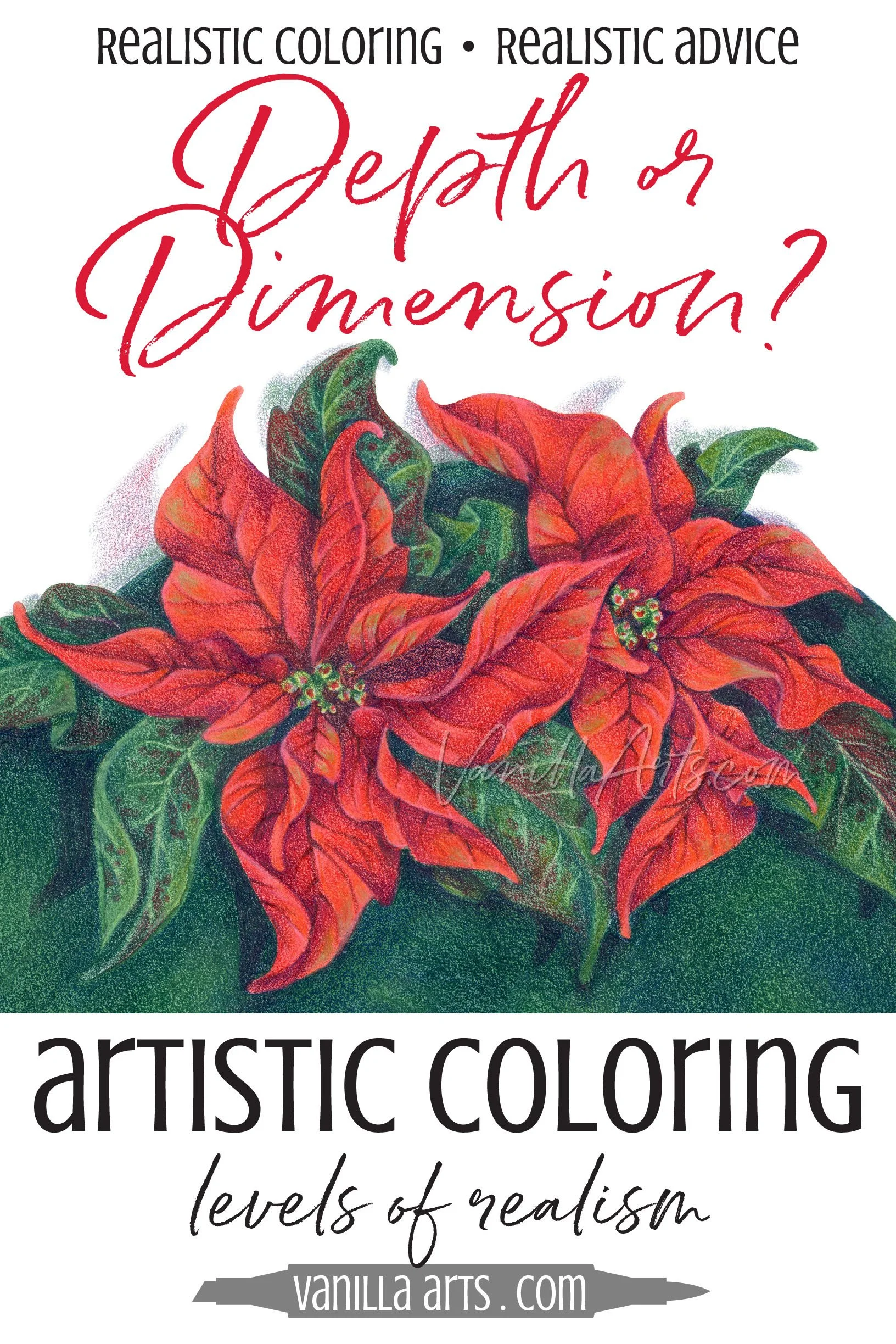 Coloring Flowers: Depth And Dimension Are Not The Same (Copic